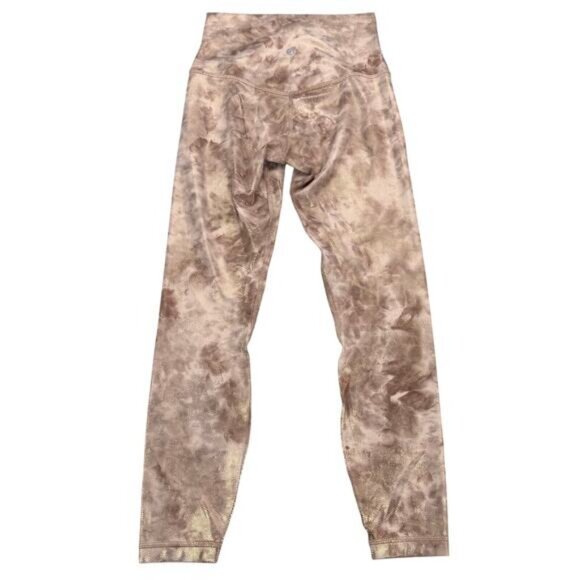 Lululemon Align High-Rise Pant 25" Shine In Diamond Dye Misty Shell Cacao Size 4 - Picture 6 of 8